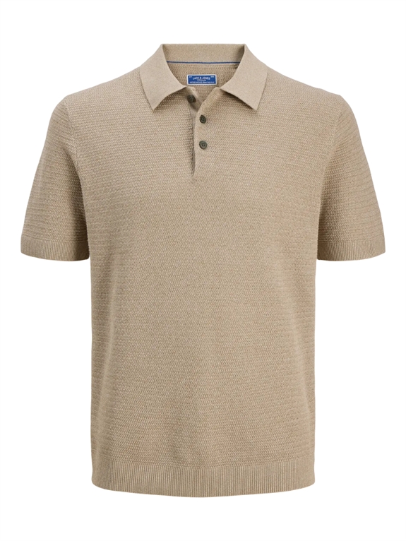 Jack & Jones Jprbluriley knit polo s/s - Lemon pepper/twist